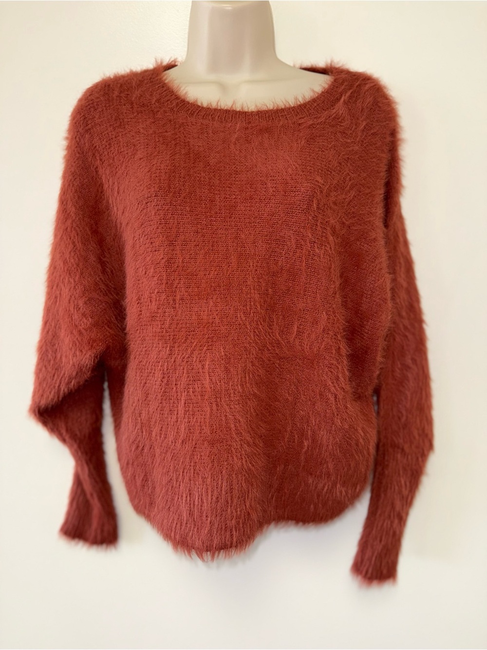 Jessica Simpson (Small) Burnt Orange Fuzzy Soft Sweater